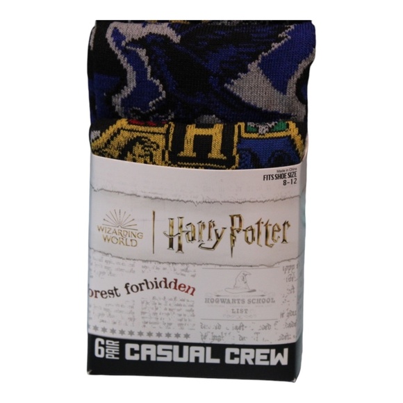 Harry Potter Mens Crew Socks 8-12 - Picture 4 of 4